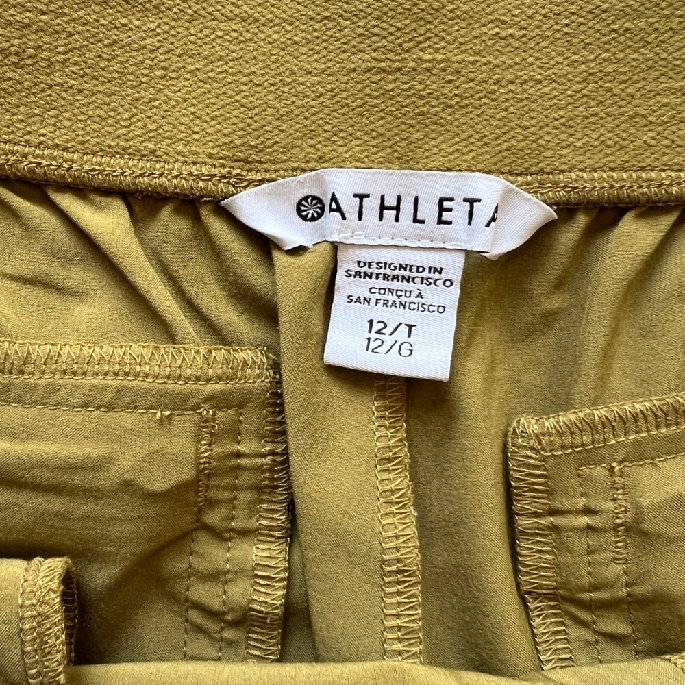 Athleta Vienna Slim Pants Athletic Pants Women's Size 12 EUC Gold Mustard - Picture 3 of 13